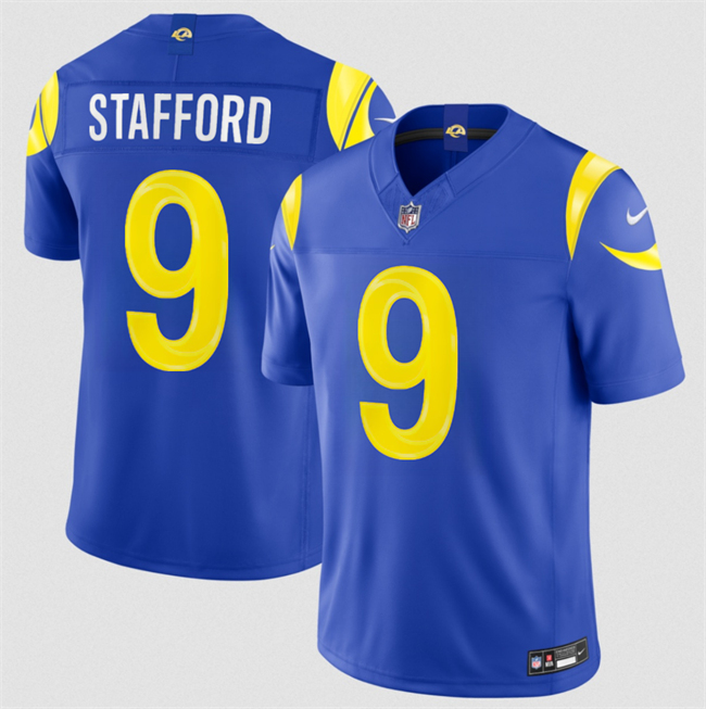 Men's Royal Los Angeles Rams #9 Matthew Stafford 2026 F.U.S.E. Vapor Limited Stitched Football Jersey